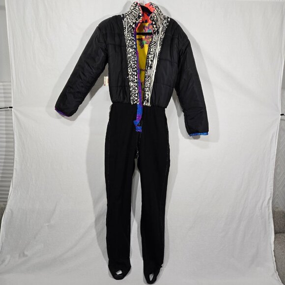 Y2K Vintage OBERMEYER "Shazzam" One-Piece Snowsuit LADIES 6. GLOVES & HEADBAND. - Picture 7 of 17